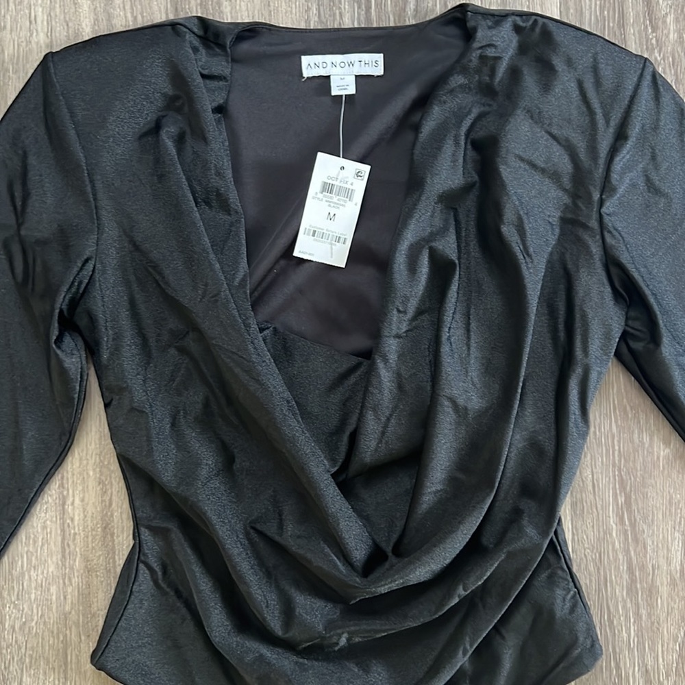 And Now This Long sleeve Bodysuit Black Medium - Picture 3 of 7
